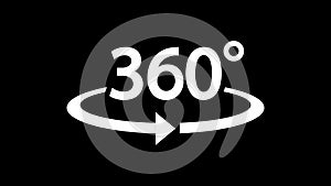 Icon 360Â° animation with optional luma matte. Alpha Luma Matte