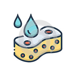 Color illustration icon for Absorb, siphon and suck