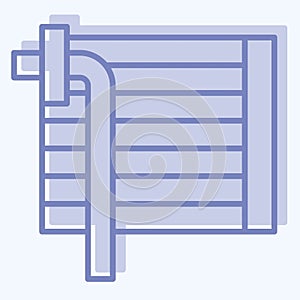 Icon AC Evaporator. related to Car Maintenance symbol. two tone style. simple design editable. simple illustration