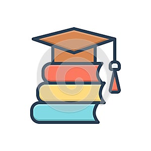 Color illustration icon for Academic, educational and instructional photo