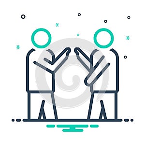 Mix icon for Accuse, cast a blame upon and decry