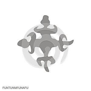 icon with Adinkra symbol Funtunmfunafu