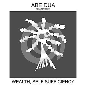 icon with african adinkra symbol Abe Dua. Symbol of Wealth and Self sufficiency
