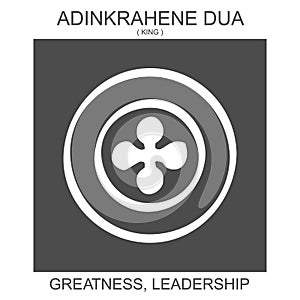 icon with african adinkra symbol Adinkrahene Dua. Symbol of Greatness and Leadership photo