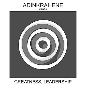 icon with african adinkra symbol Adinkrahene. Symbol of Greatness and Leadership