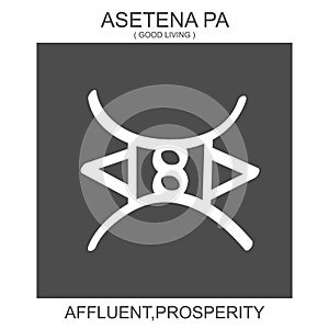 icon with african adinkra symbol Asetena Pa. Symbol of Affluent and Prosperity