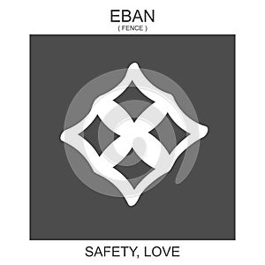 icon with african adinkra symbol Eban. Symbol of safety and love photo