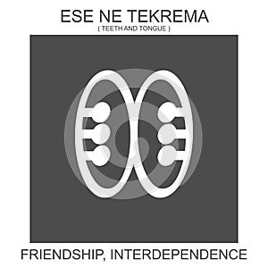 icon with african adinkra symbol Ese Ne Tekrema. Symbol of friendship and interdependence photo