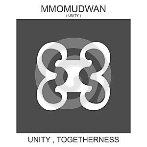 icon with african adinkra symbol Mmomudwan. Symbol of unity and togetherness