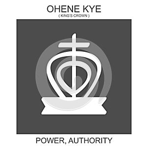 icon with african adinkra symbol Ohene Kye. Symbol of power and authority