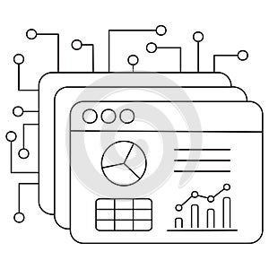 Icon of AI data visualization
