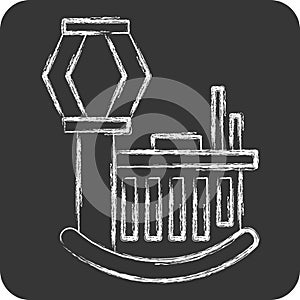 Icon Airport. related to Icon Building symbol. chalk Style. simple design editable. simple illustration