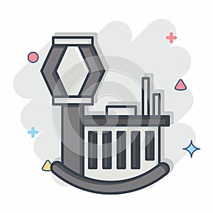 Icon Airport. related to Icon Building symbol. comic style. simple design editable. simple illustration