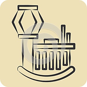 Icon Airport. related to Icon Building symbol. hand drawn style. simple design editable. simple illustration