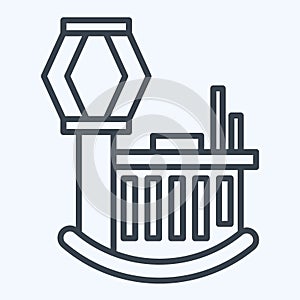 Icon Airport. related to Icon Building symbol. line style. simple design editable. simple illustration