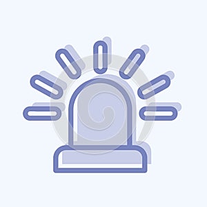 Icon Alert. suitable for Security symbol. two tone style. simple design editable. design template vector. simple illustration
