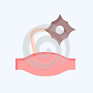 Icon Als. related to Respiratory Therapy symbol. flat style. simple design editable. simple illustration