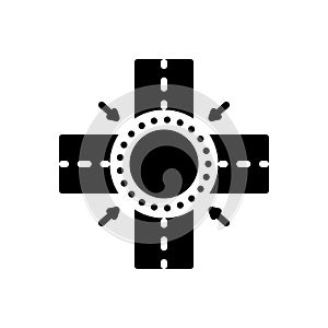 Black solid icon for Between, amid and betwixt
