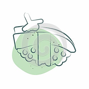 Icon Anako. related to Sushi symbol. Color Spot Style. simple design editable. simple illustration
