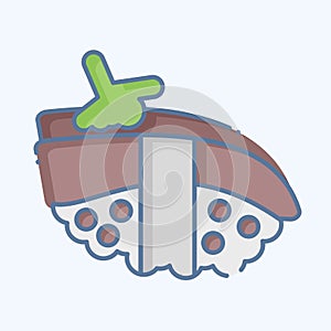 Icon Anako. related to Sushi symbol. doodle style. simple design editable. simple illustration