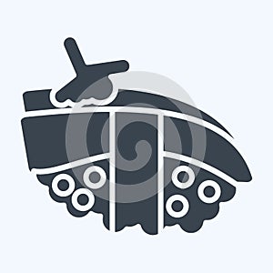 Icon Anako. related to Sushi symbol. glyph style. simple design editable. simple illustration