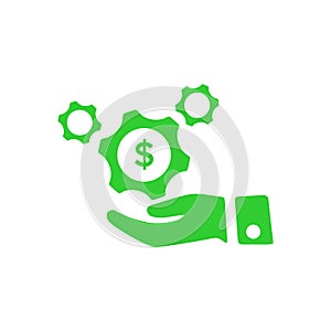 business research analysis green icon photo