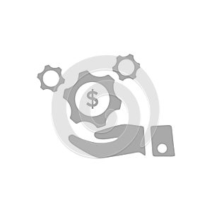 business research analysis grey icon photo