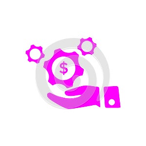 business research analysis magenta icon photo