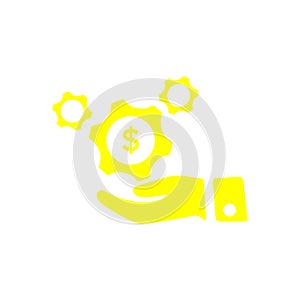 business research analysis yellow icon photo