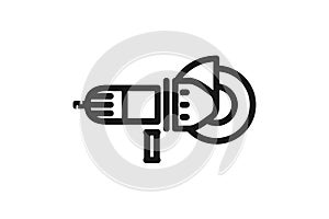 icon angle grinder iron cutting tool