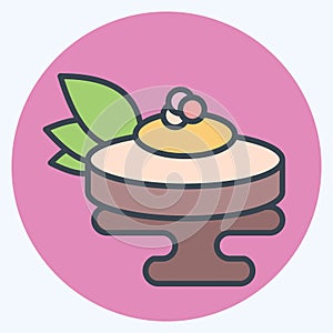 Icon Ankimo. related to Sushi symbol. color mate style. simple design editable. simple illustration