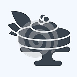 Icon Ankimo. related to Sushi symbol. glyph style. simple design editable. simple illustration