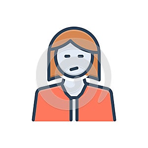 Color illustration icon for Annoying, vexatious and bothersome photo