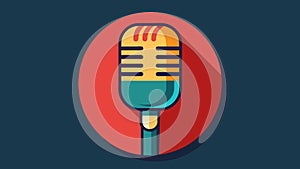 The icon for the app is a retrostyle microphone hinting at the nostalgic musical experience within. Vector illustration. photo