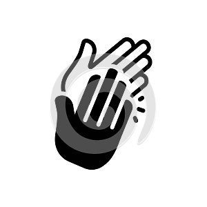 Black solid icon for Applause, bravado and cheer