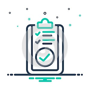 Mix icon for Assessed, appraise and check