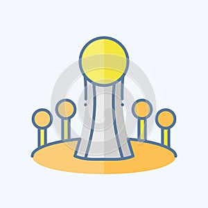 Icon Astana. related to Capital symbol. doodle style. simple design editable. simple illustration