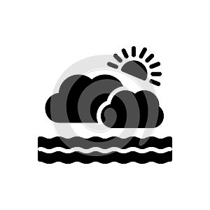 Black solid icon for Atmosphere, environment and condition