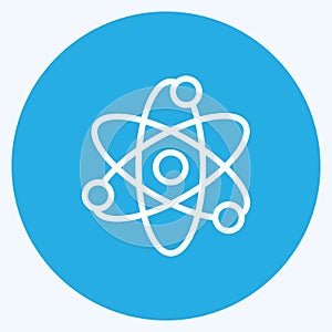 Icon Atomic Energy. suitable for education symbol. blue eyes style. simple design editable. design template vector. simple