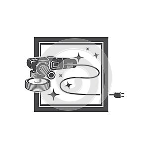 icon of auto detailing work, vector art. photo