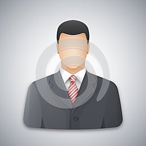Icon or avatar of a businessman or office worker