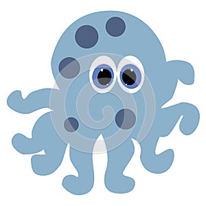 Icon baby octopus on a white background.