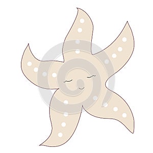 icon baby starfish on a white background.