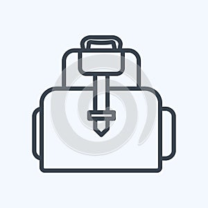 Icon Bag Pack - Line Style - Simple illustration,Editable stroke
