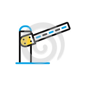 Multi color icon for Barrier, hurdle and post