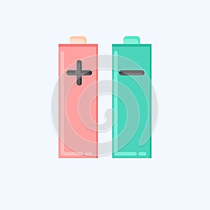 Icon Batteries & Power. related to Photography symbol. flat style. simple design editable. simple illustration