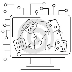Icon of Bayesian network in AI