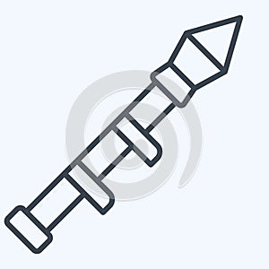 Icon Bazooka. related to Weapons symbol. line style. simple design editable. simple illustration