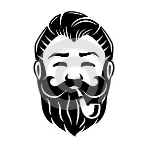 Icon of a bearded man with a smoking pipe.