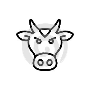 Black line icon for Beast, animal and cattle